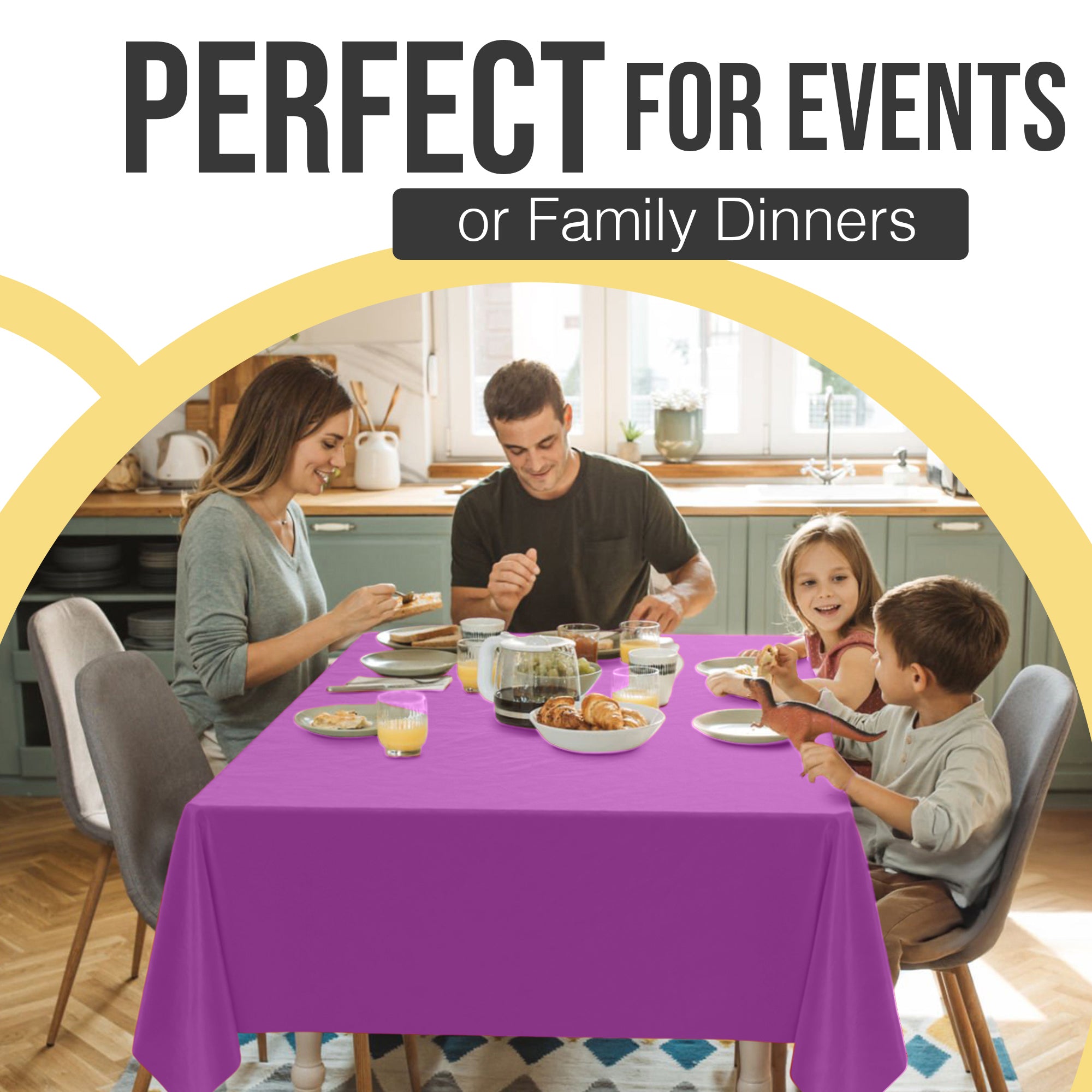Premium Magenta Plastic Table Cover | Case of 96 | 54 in. x 108 in.