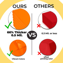 Premium Orange Plastic Table Cover | 54 in. x 108 in.
