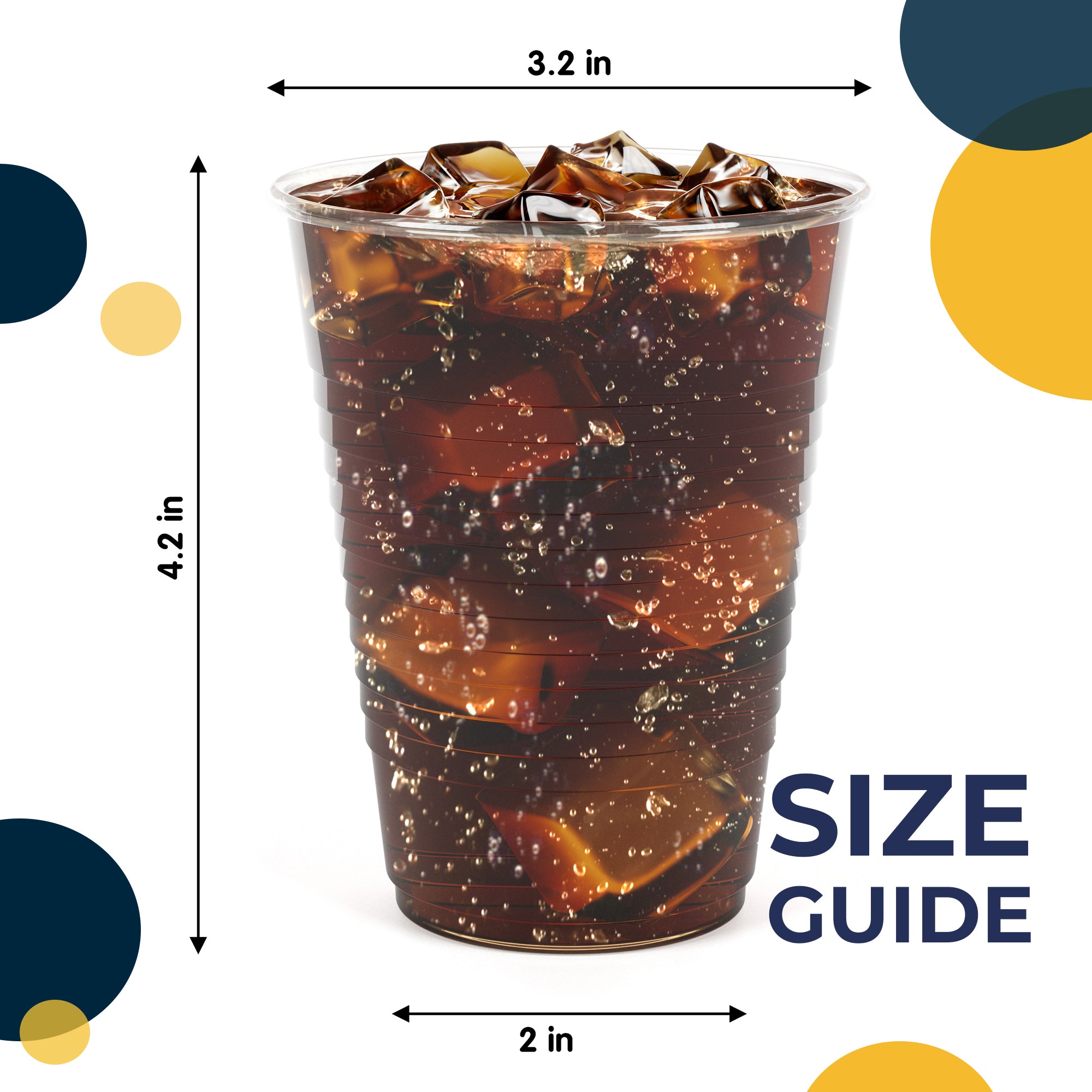 12 Oz. Clear Plastic Cups | 50 Count