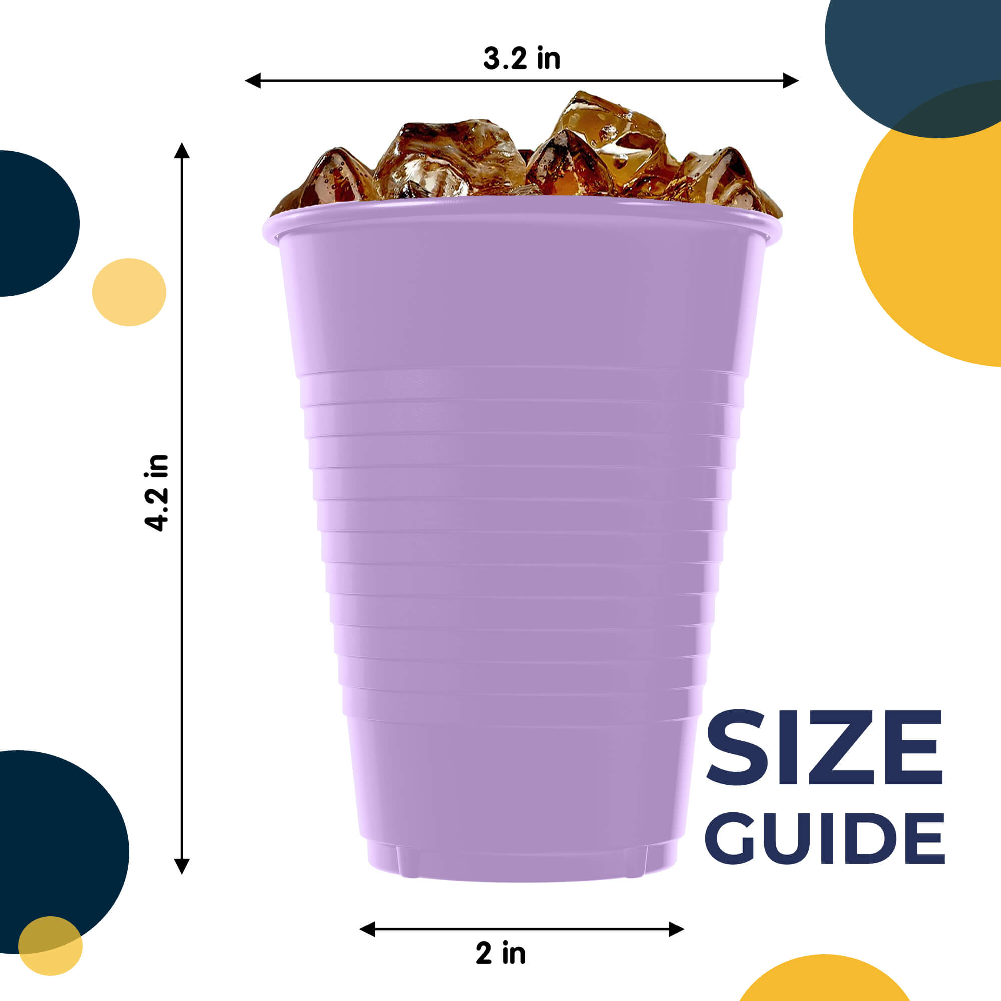 12 Oz. Lavender Plastic Cups | 16 Count