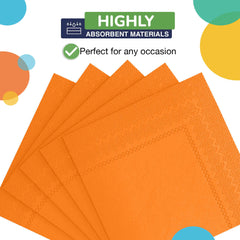 Orange Beverage Napkins | 50 Count