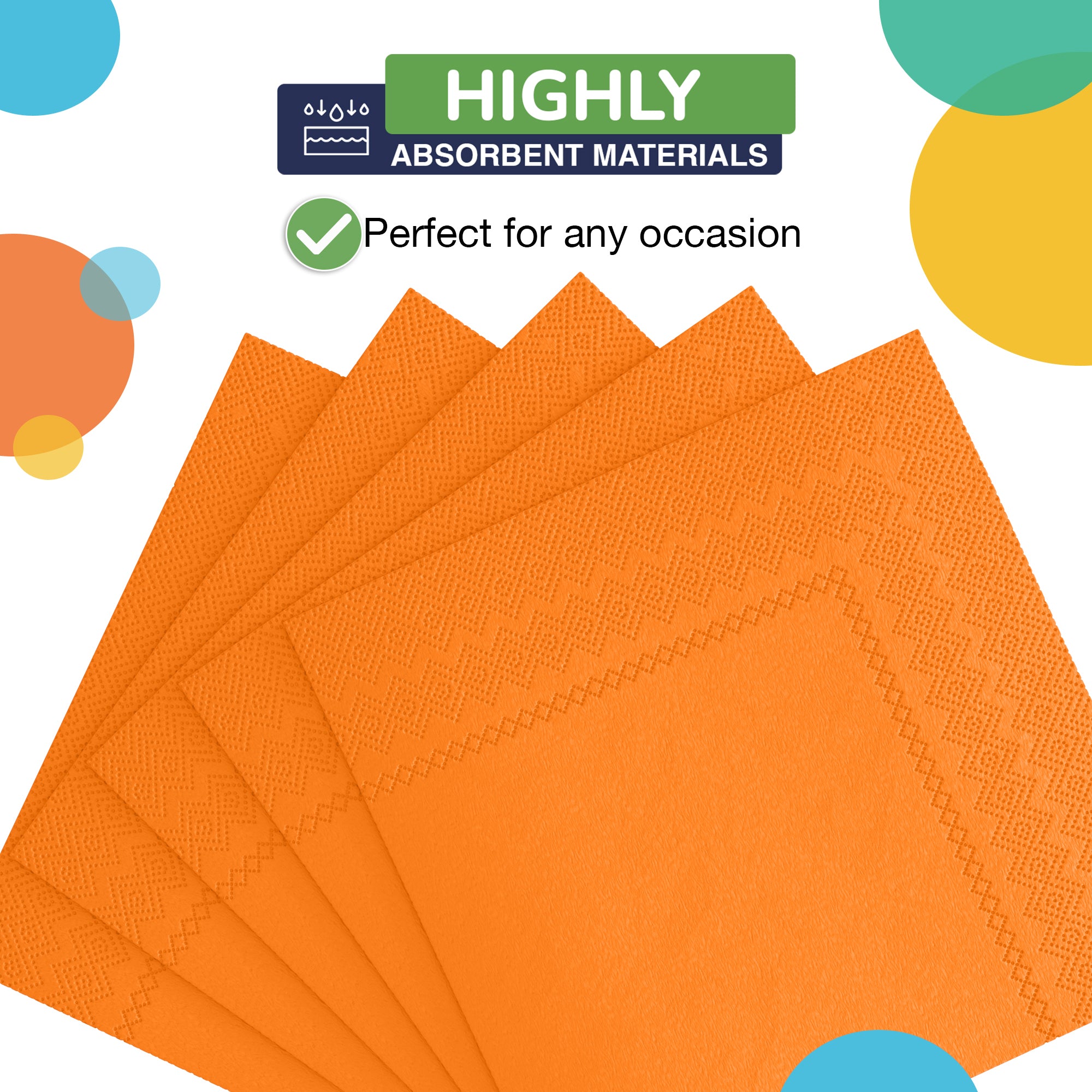 Orange Luncheon Napkins | 100 Count