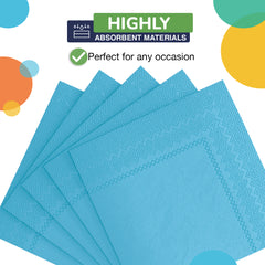 Turquoise Luncheon Napkins | 6.75 in. X 6.75 in. | 50 Count