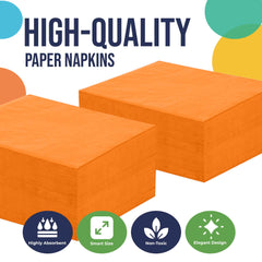 Orange Luncheon Napkins | 20 Count