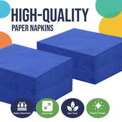 Dark Blue Luncheon Napkins | 6.75 in. X 6.75 in. | 50 Count