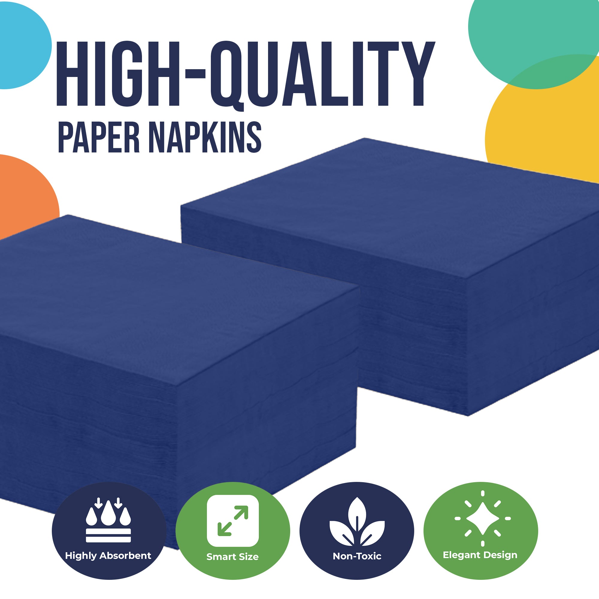 Navy Luncheon Napkins | 100 Count