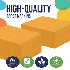 Yellow Luncheon Napkins | 6.75 in. X 6.75 in. | 50 Count