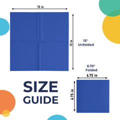 Dark Blue Luncheon Napkins | 6.75 in. X 6.75 in. | 50 Count