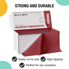 54 in. x 100 Ft. Cut To Size Table Roll | Burgundy
