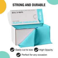 54 in. x 100 Ft. Cut To Size Table Roll | Light Blue