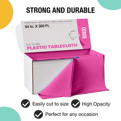 54 in. x 300 Ft. Cut To Size Table Roll | Hot Pink