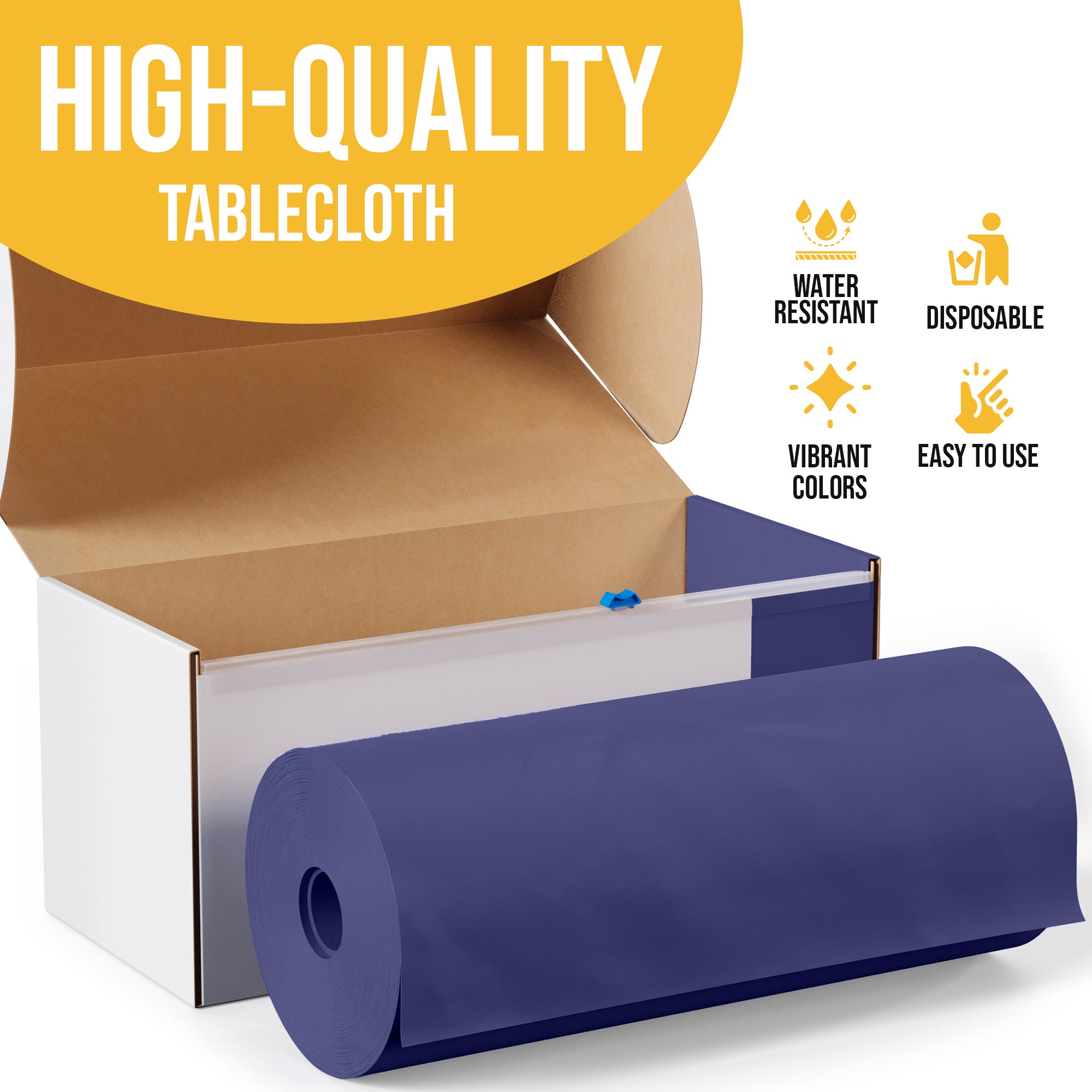 54 in. x 100 Ft. Cut To Size Table Roll | Navy