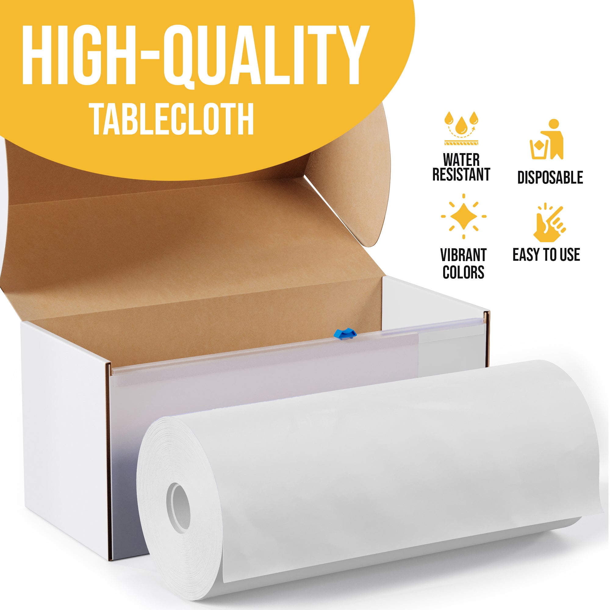 54 in. x 100 Ft. Cut To Size Table Roll | White