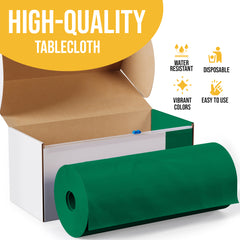 54 in. x 300 Ft. Cut To Size Table Roll | Emerald Green