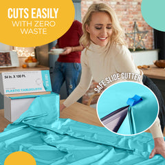 54 in. x 100 Ft. Cut To Size Table Roll | Light Blue