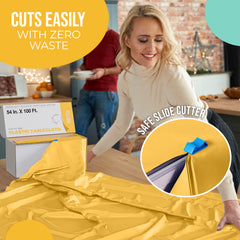 54 in. x 100 Ft. Cut To Size Table Roll  | Yellow | Case of 6