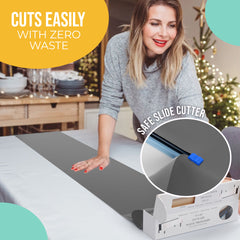 14 in. x 200 Ft. Cut To Size Silver Table Runner