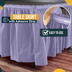 Lavender Plastic Table Skirt | 168 in. x 29 in.