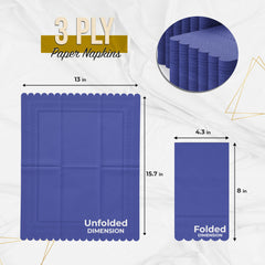 3 Ply Periwinkle Scalloped Napkins - 20 Ct.