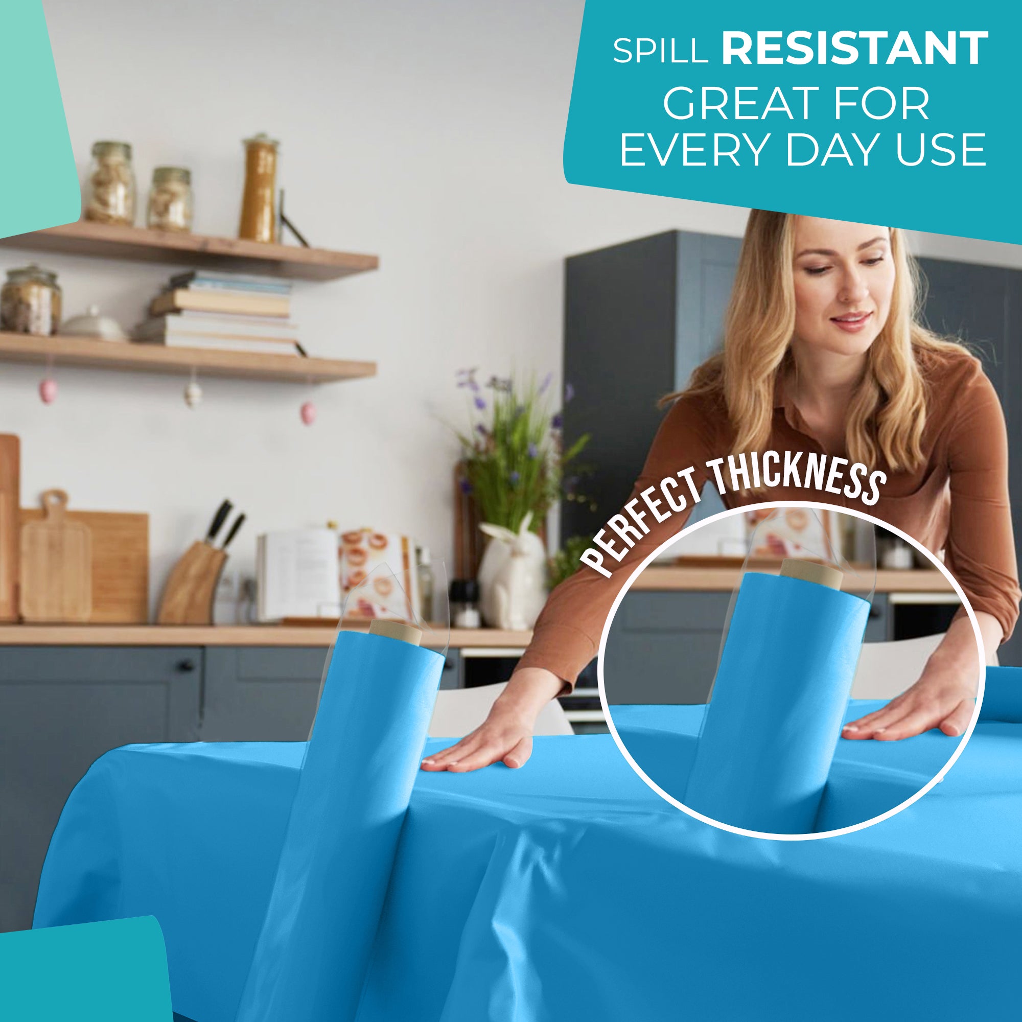 40 in. x 300 Ft. Premium Turquoise Table Roll