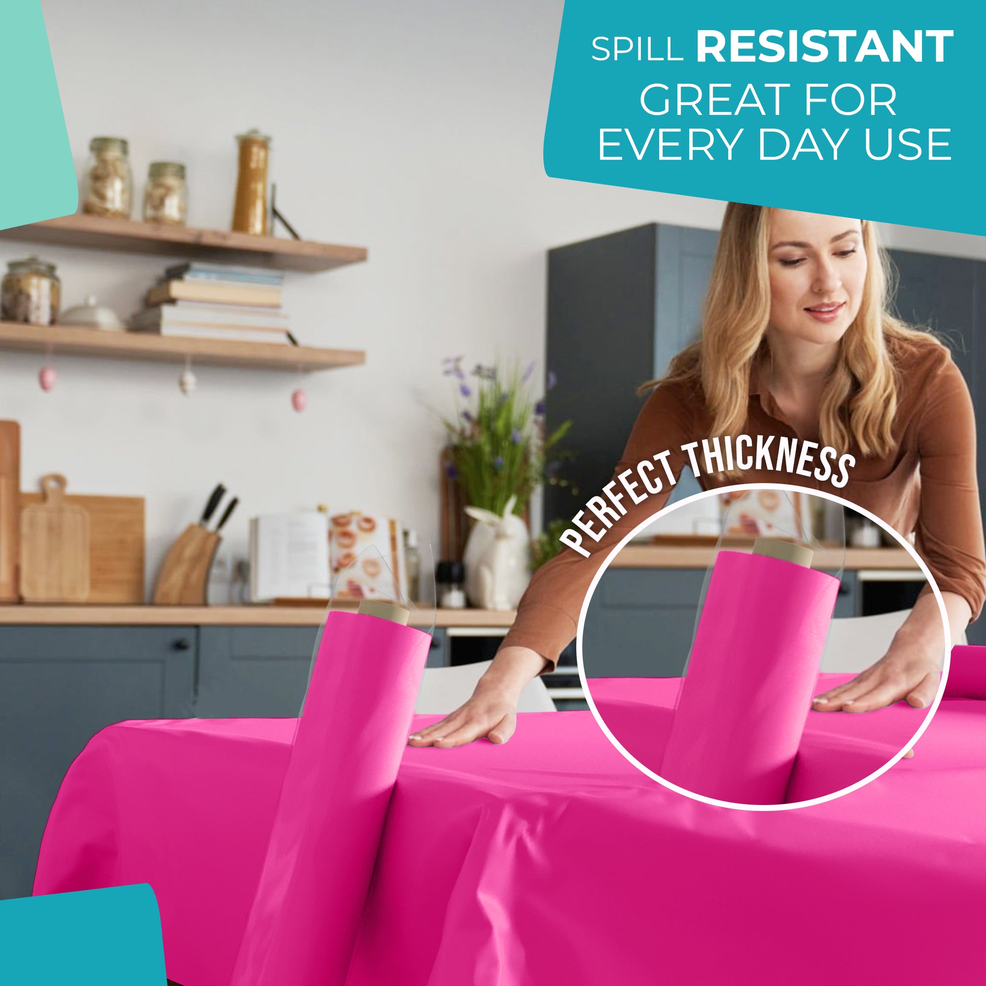 40 in. x 300 Ft. Premium Hot Pink Table Roll