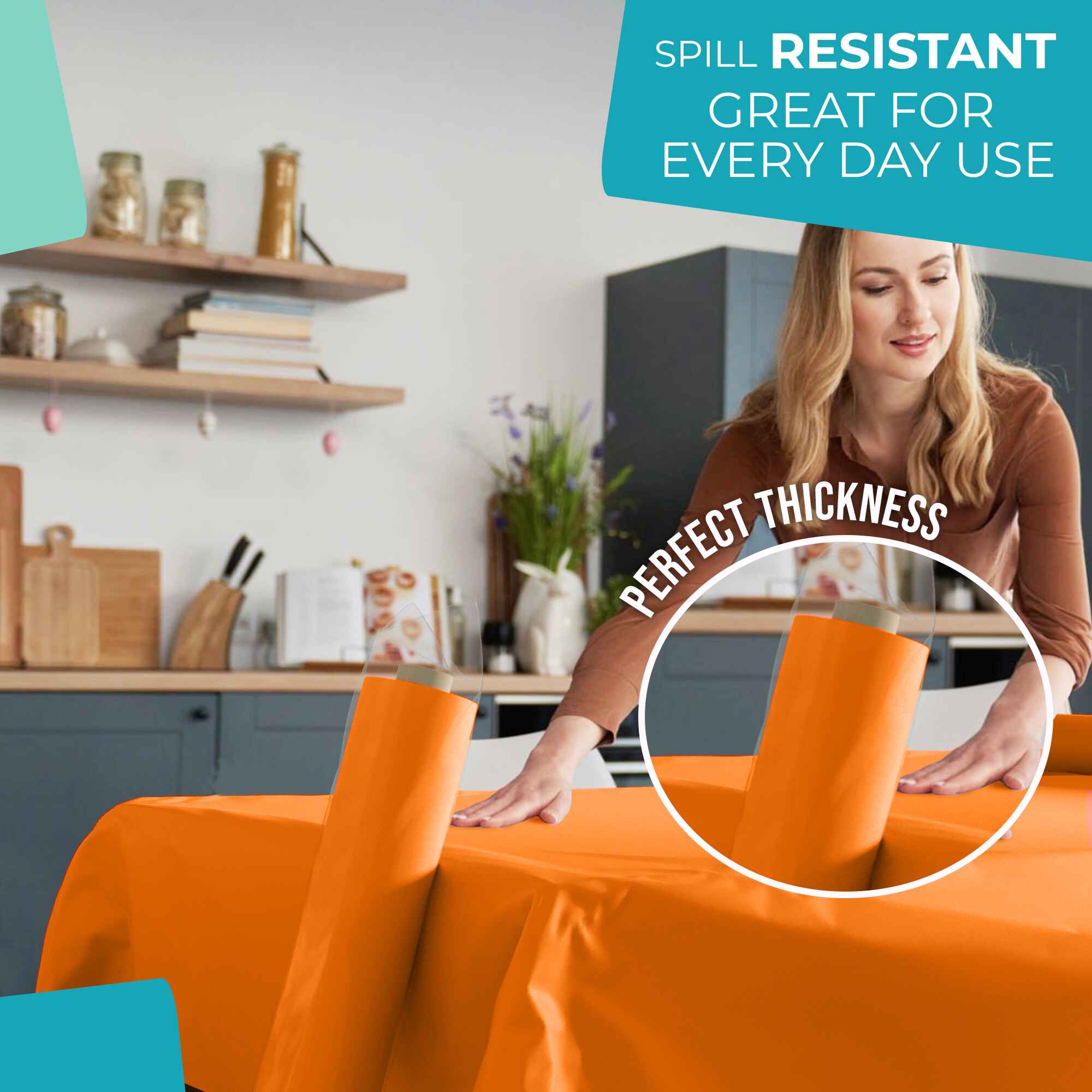 40 In. x 100 Ft. Orange Table Roll | Case of 6