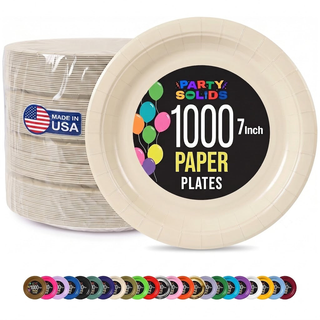 7 in. Ivory Paper Plates | Case of 1000