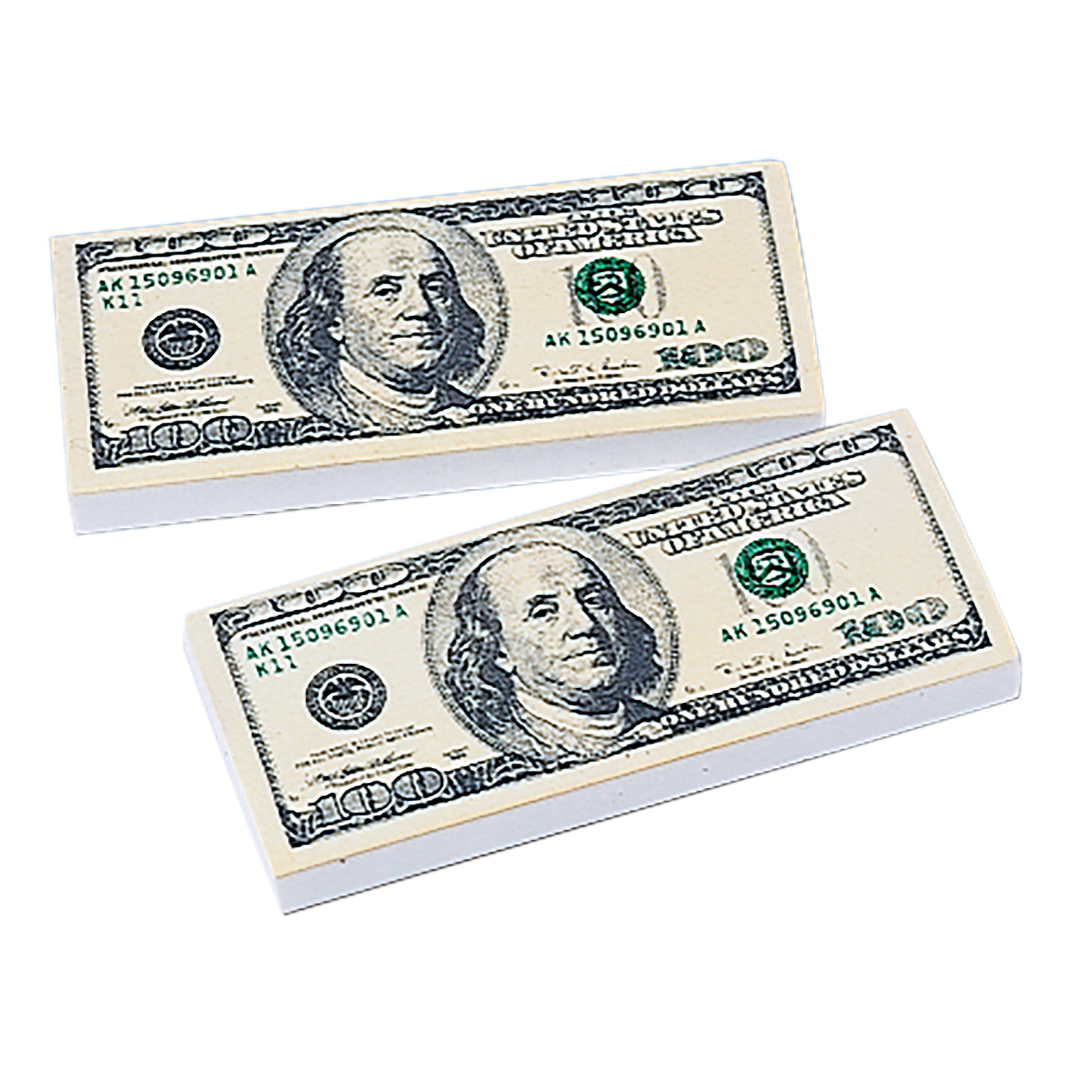 $100 Bill Erasers/36 Per Pk