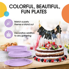 7 In. Lavender Paper Plates - 20 Ct.