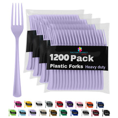 Heavy Duty Lavender Plastic Forks | Case of 1200