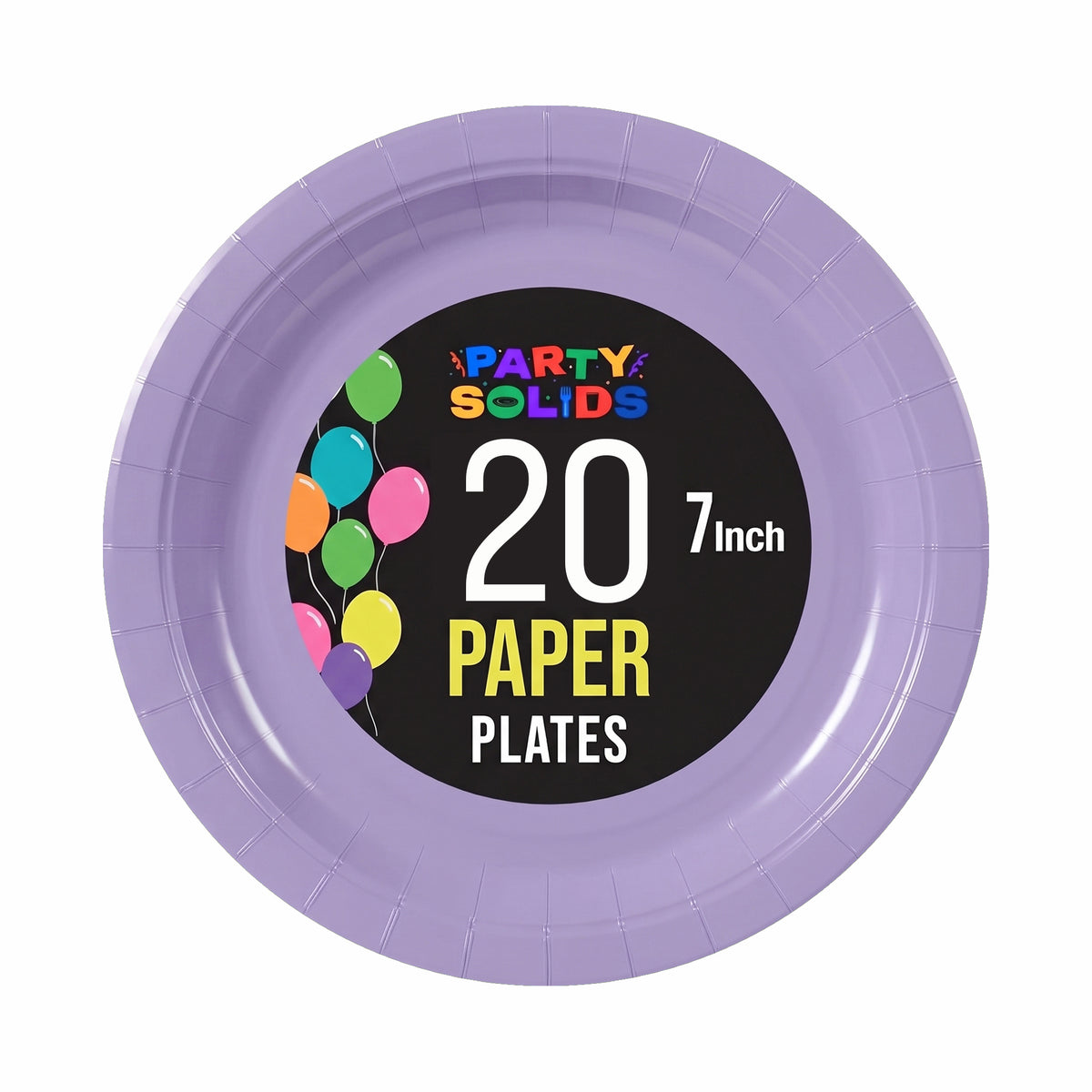 7 In. Lavender Paper Plates - 20 Ct.