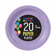 7 In. Lavender Paper Plates - 20 Ct.