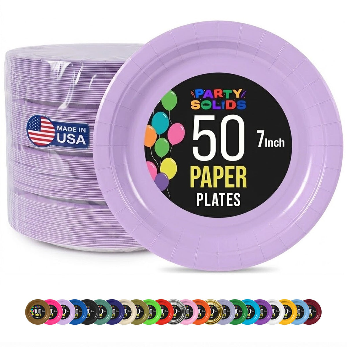 7 in. Lavender Paper Plates | 50 Ct.