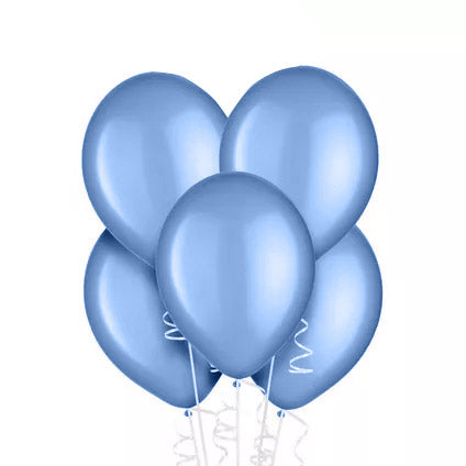 10ct, 12" Light Blue Pearlized Latex Balloon