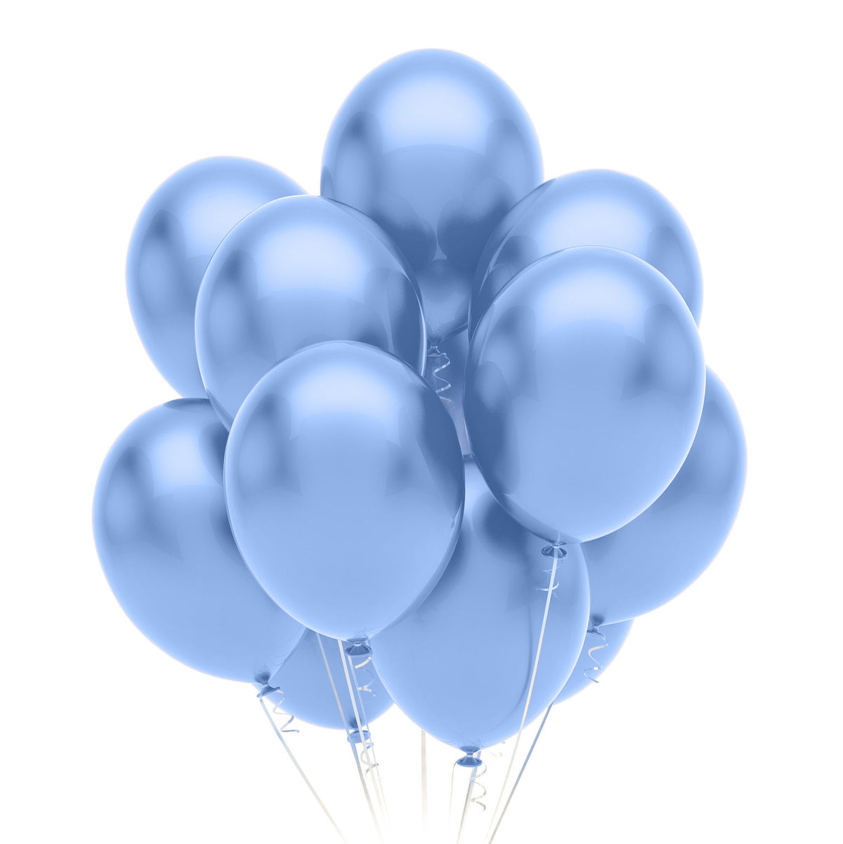 12 In. Light Blue Pearlized Latex Balloon | 10 Count