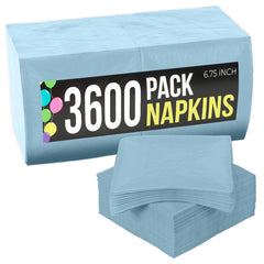 Light Blue Luncheon Napkins | Case of 3600