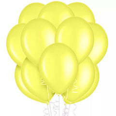 12 In. Light Yellow Latex Balloons | 100 Count