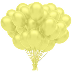 12 In. Light Yellow Latex Balloons | 100 Count