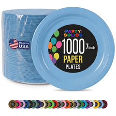 7 in. Light Blue Paper Plates | Case of 1000