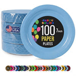 7 in. Light Blue Paper Plates | 100 Count