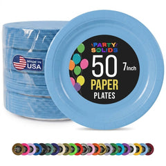 7 in. Light Blue Paper Plates | 50 Ct.