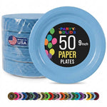 9 in. Light Blue Paper Plates | 50 Ct.