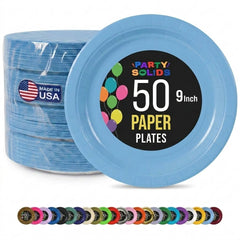9 in. Light Blue Paper Plates | 50 Ct.