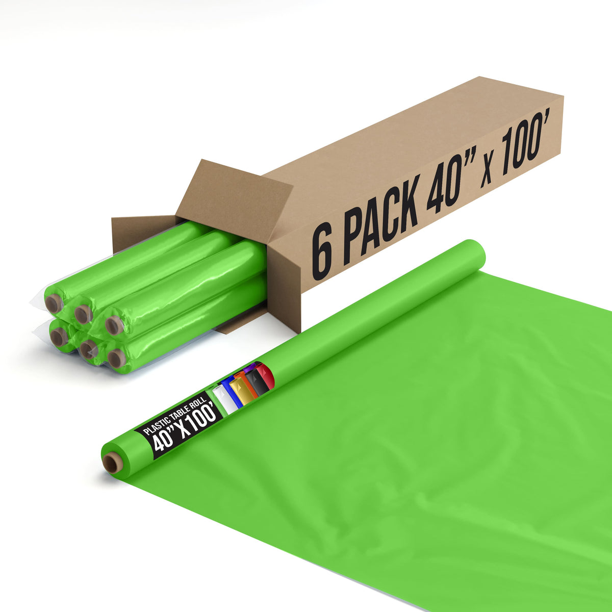 40 In. x 100 Ft. Lime Green Table Roll | Case of 6