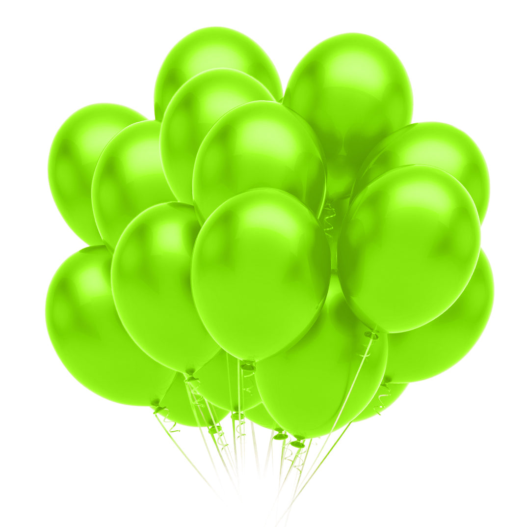 9 In. Lime Green Latex Balloons | 20 Count