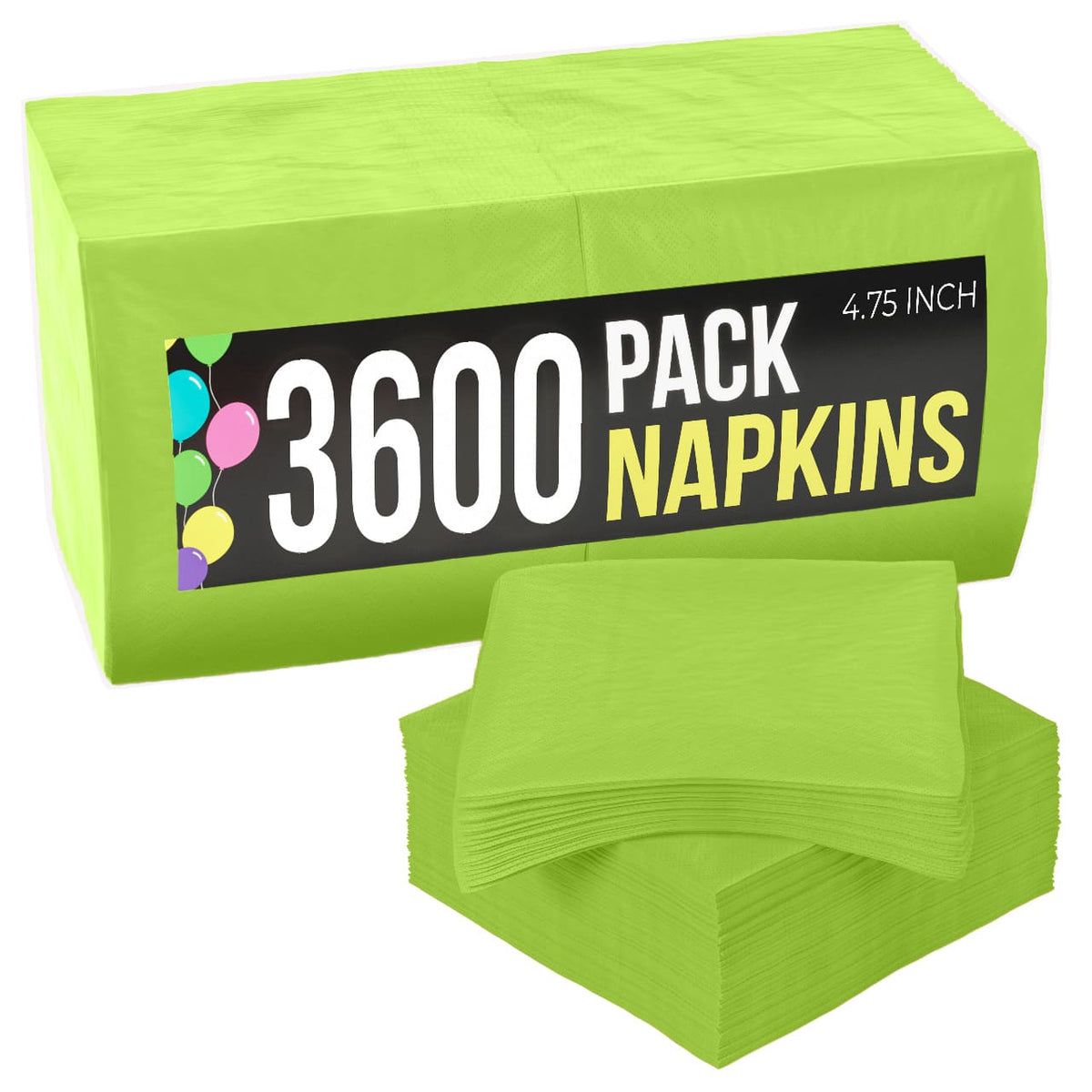 Lime Green Beverage Napkins | Case of 3600