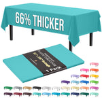 Premium Aqua Blue Plastic Table Cover | 54 in. x 108 in.