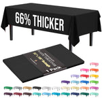 Premium Black Plastic Table Cover | 54 in. x 108 in.