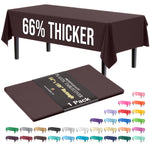 Premium Brown Plastic Table Cover | 54 in. x 108 in.