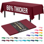 Premium Burgundy Plastic Table Cover | 54 in. x 108 in.